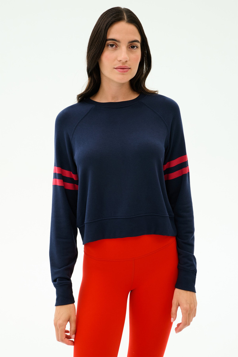 SPLITS59 Brooks Stripe Fleece Sweatshirt outlook