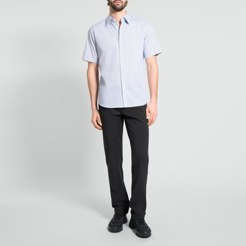 Theory Irving Short-Sleeve Shirt in Geometric Cotton outlook