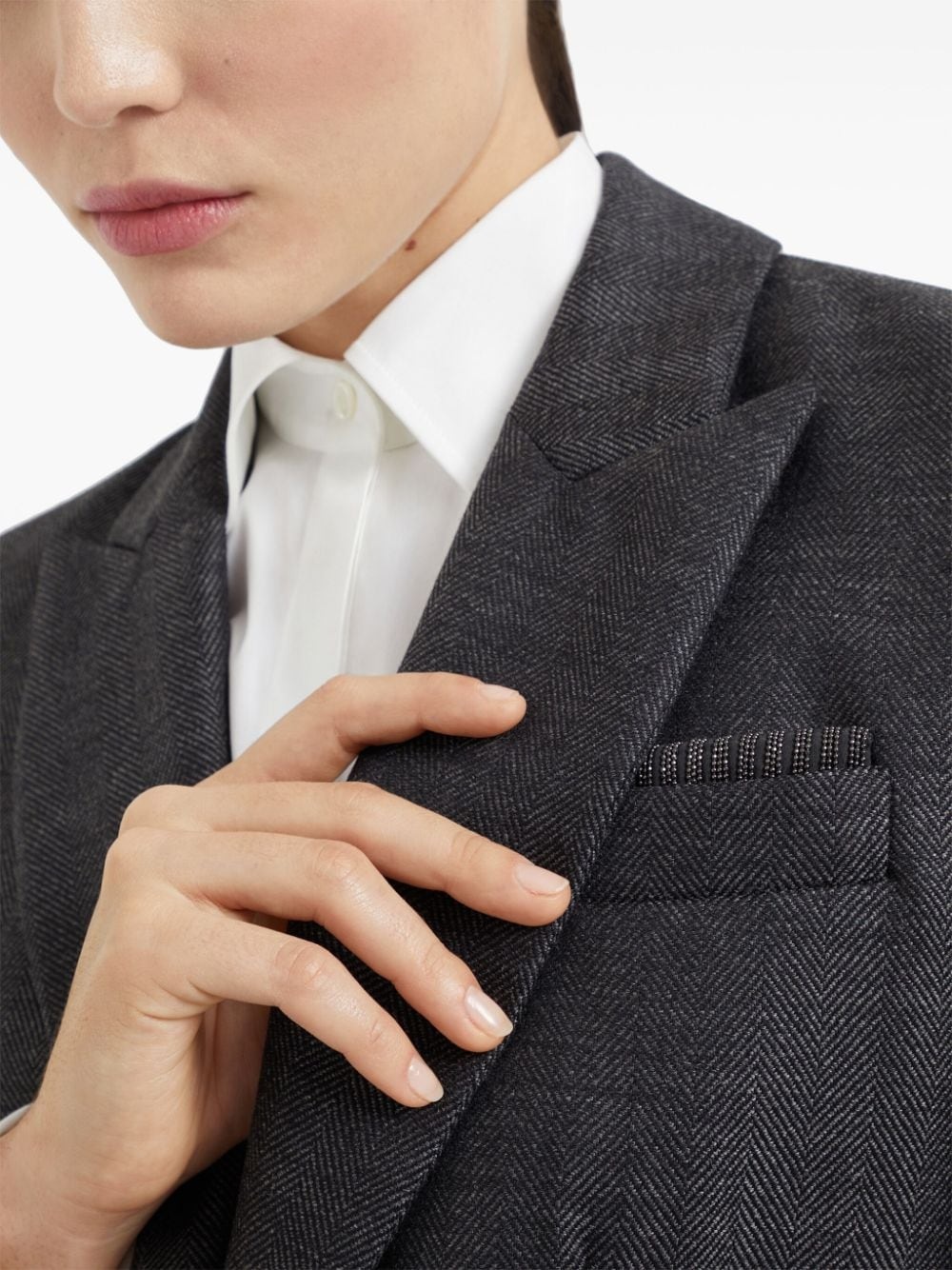 single-breasted virgin-wool blazer - 5