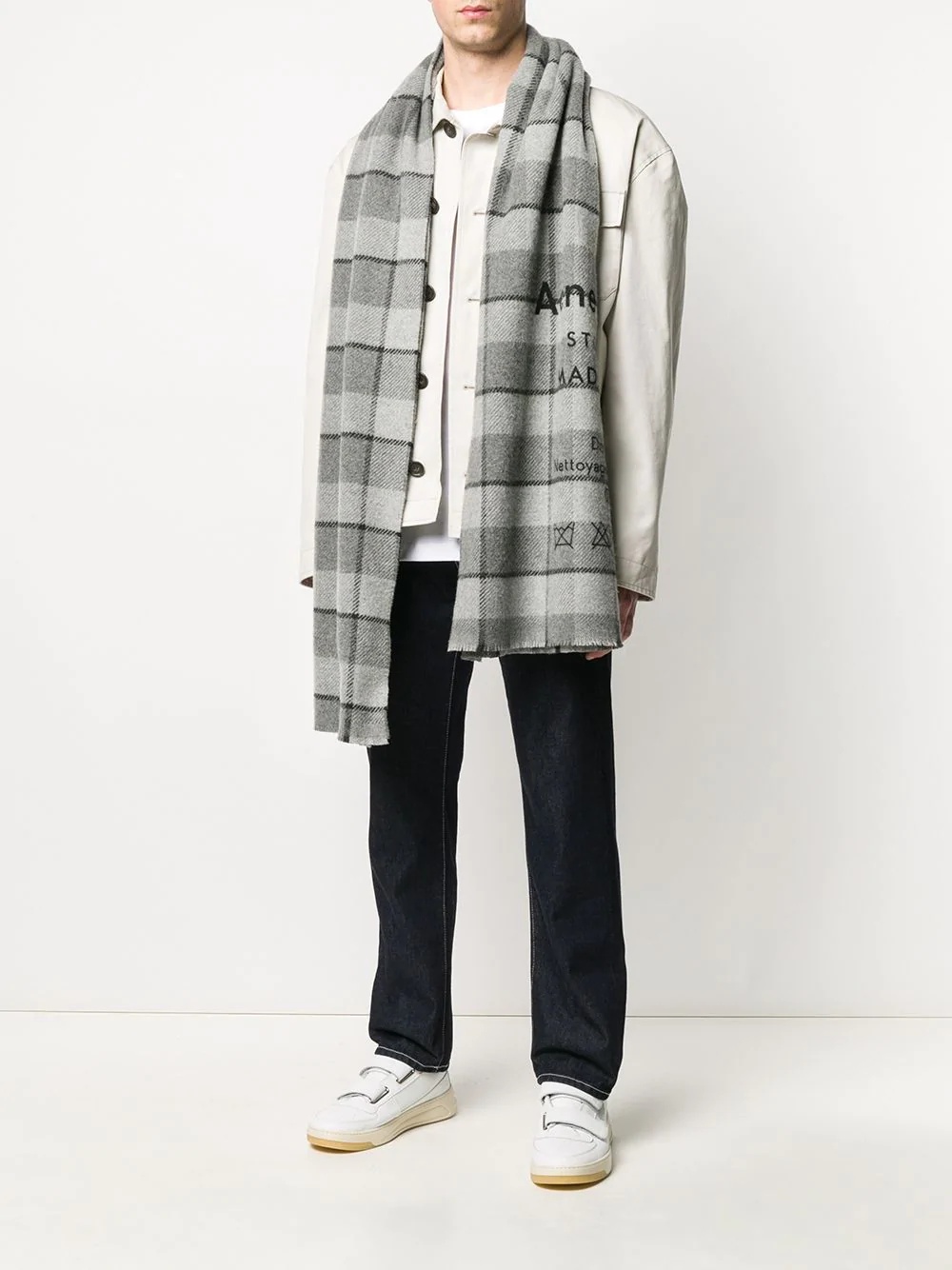 checked winter scarf - 2