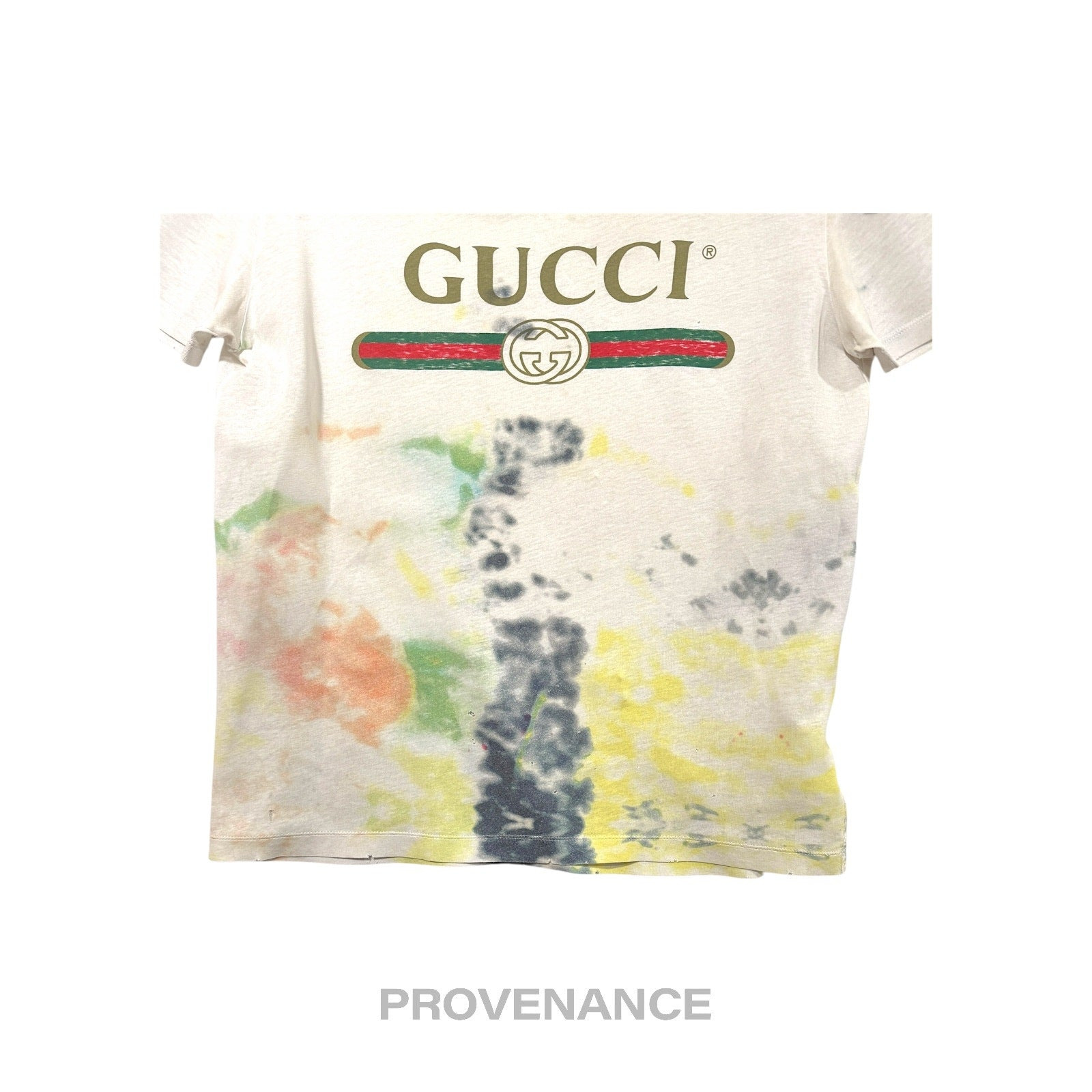 Gucci GG  Vintage Logo T-Shirt - Tie Dye White  S - 5