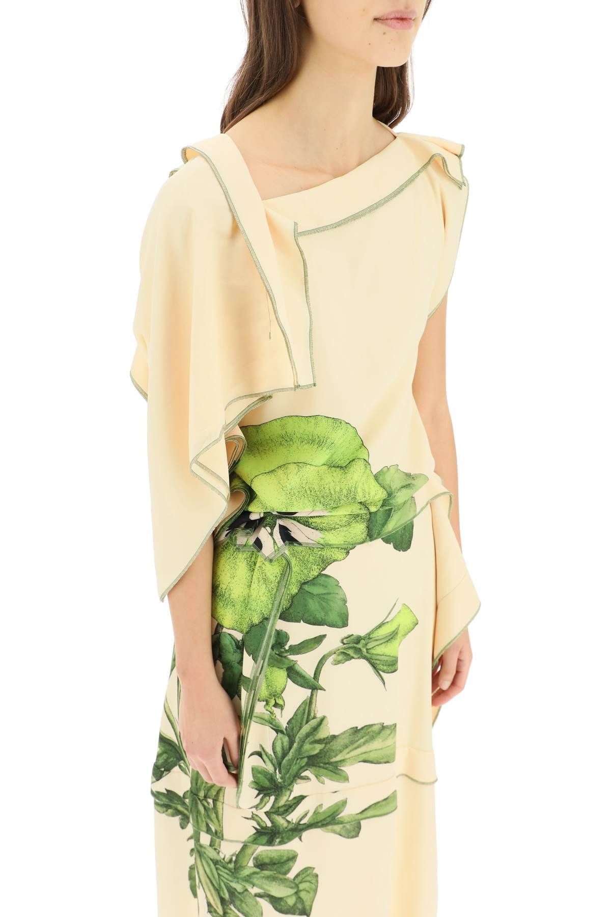 PANSY LONG DRAPED DRESS - 5