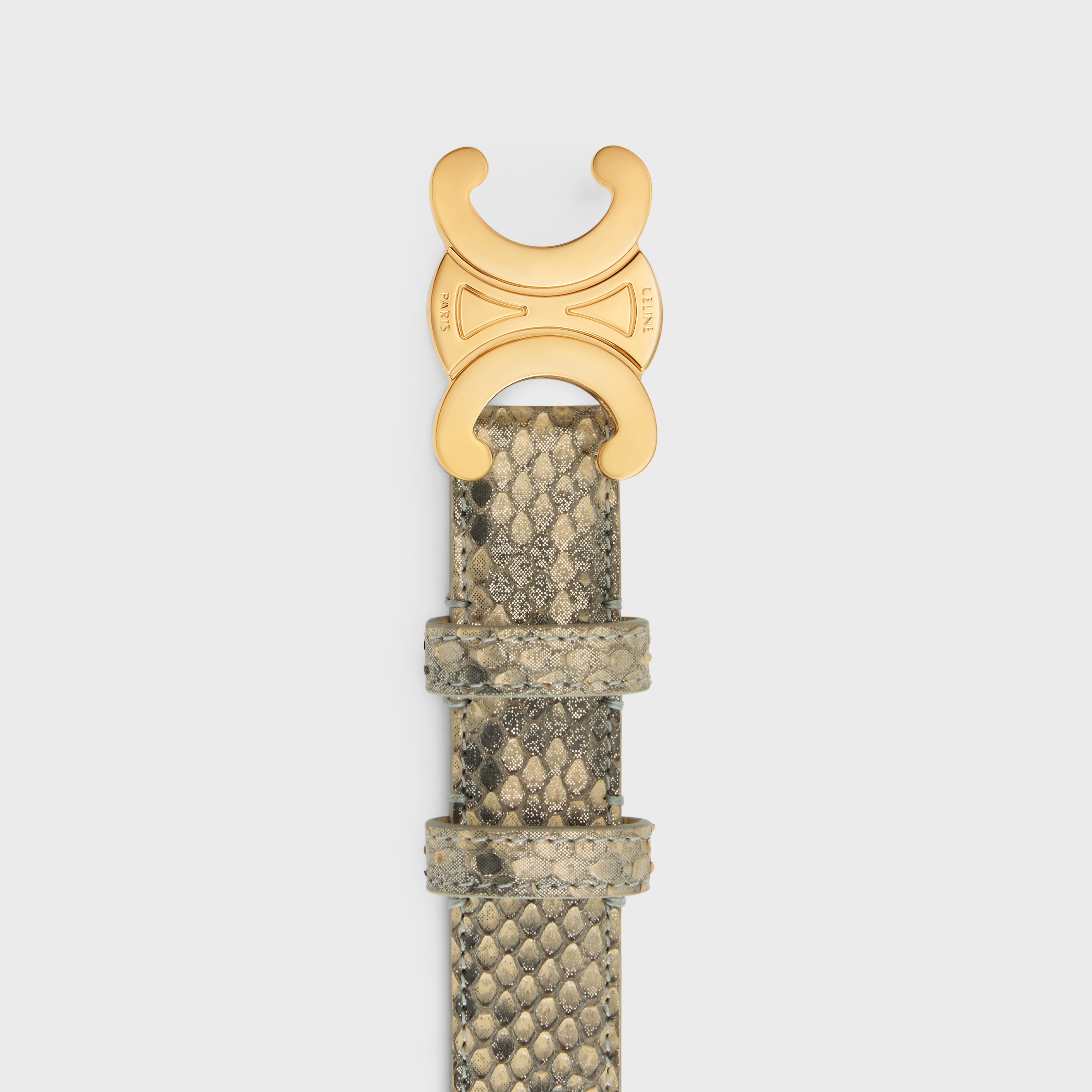 Medium Triomphe Belt in Pearly Python - 2
