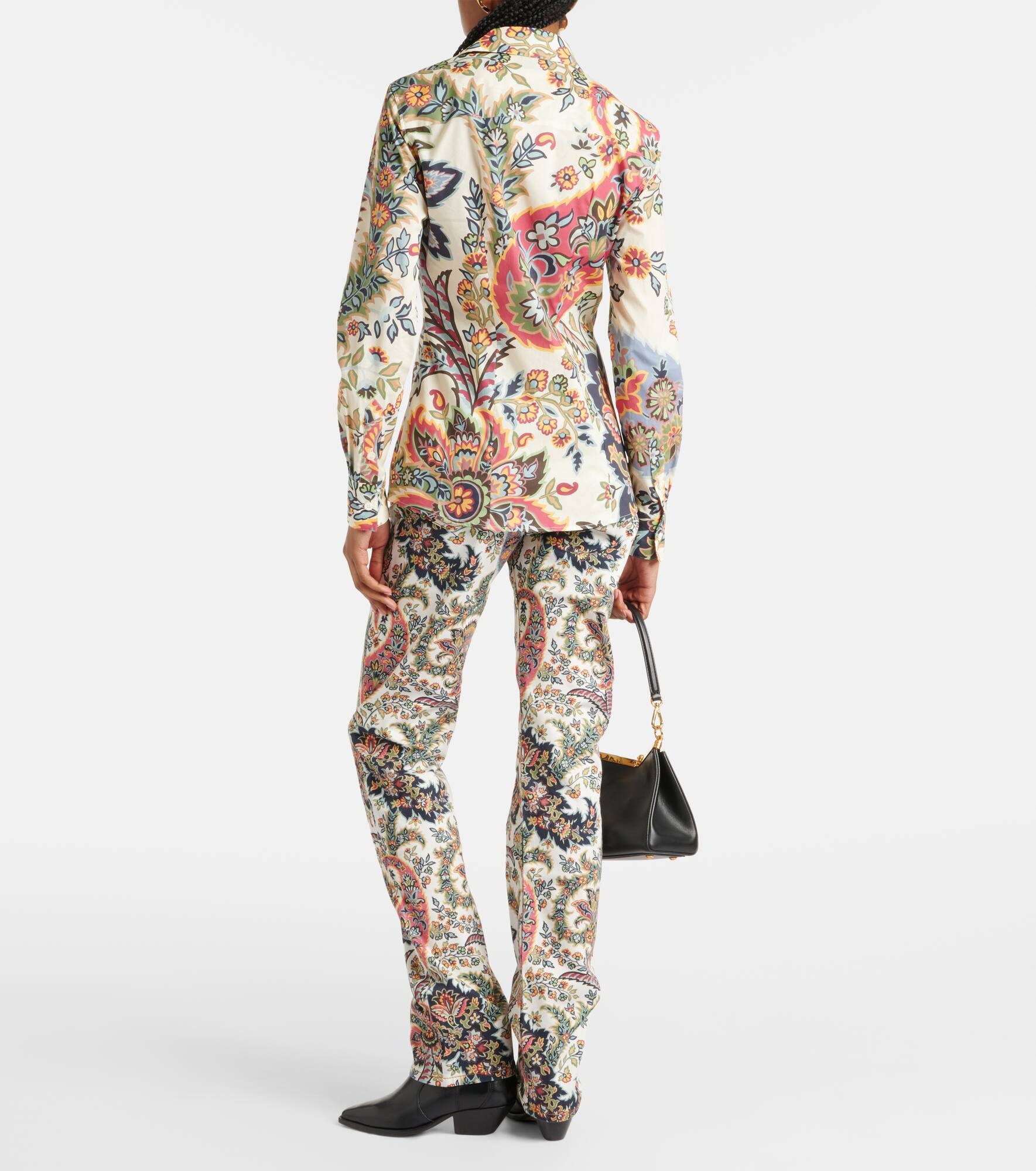 Floral cotton-blend shirt - 3