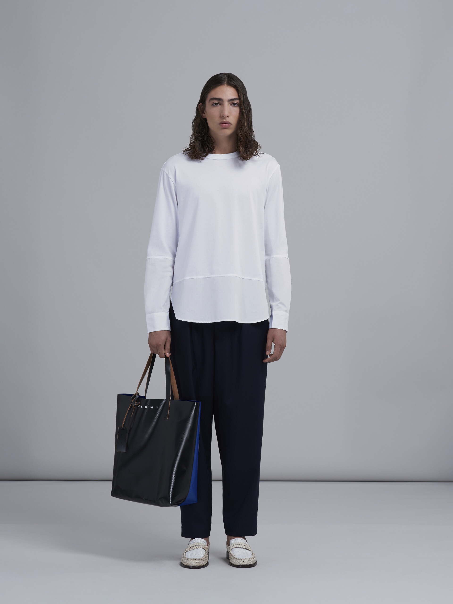 BLACK AND BLUE TRIBECA SHOPPING BAG - 2