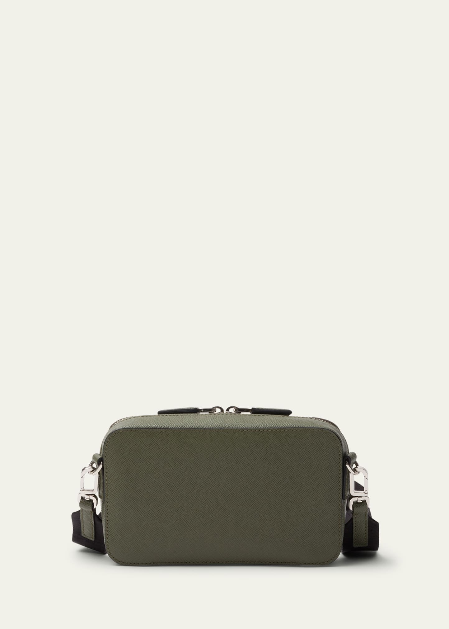 Men's Saffiano Leather Crossbody Bag - 3