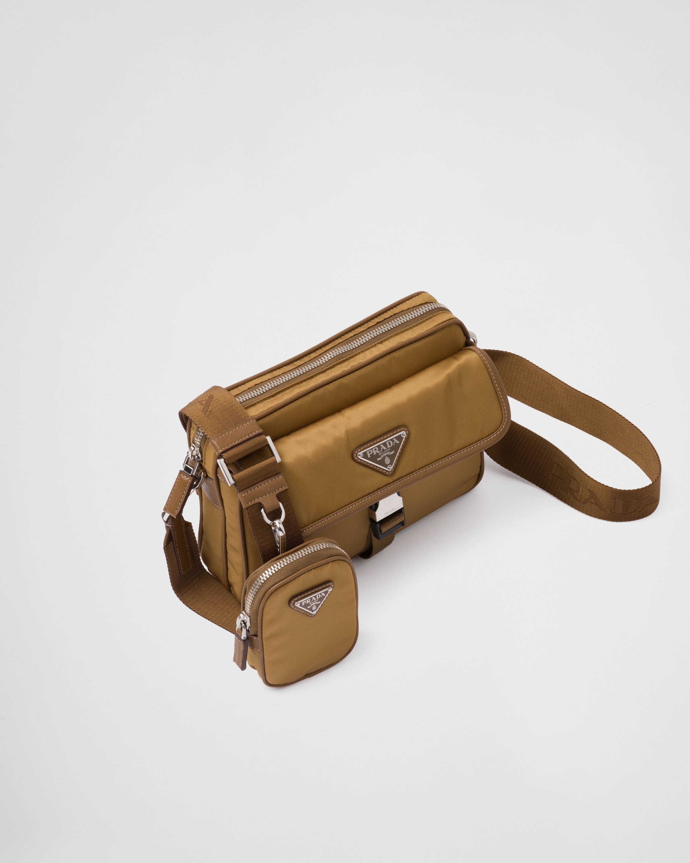 Re-Nylon and Saffiano leather shoulder bag - 3