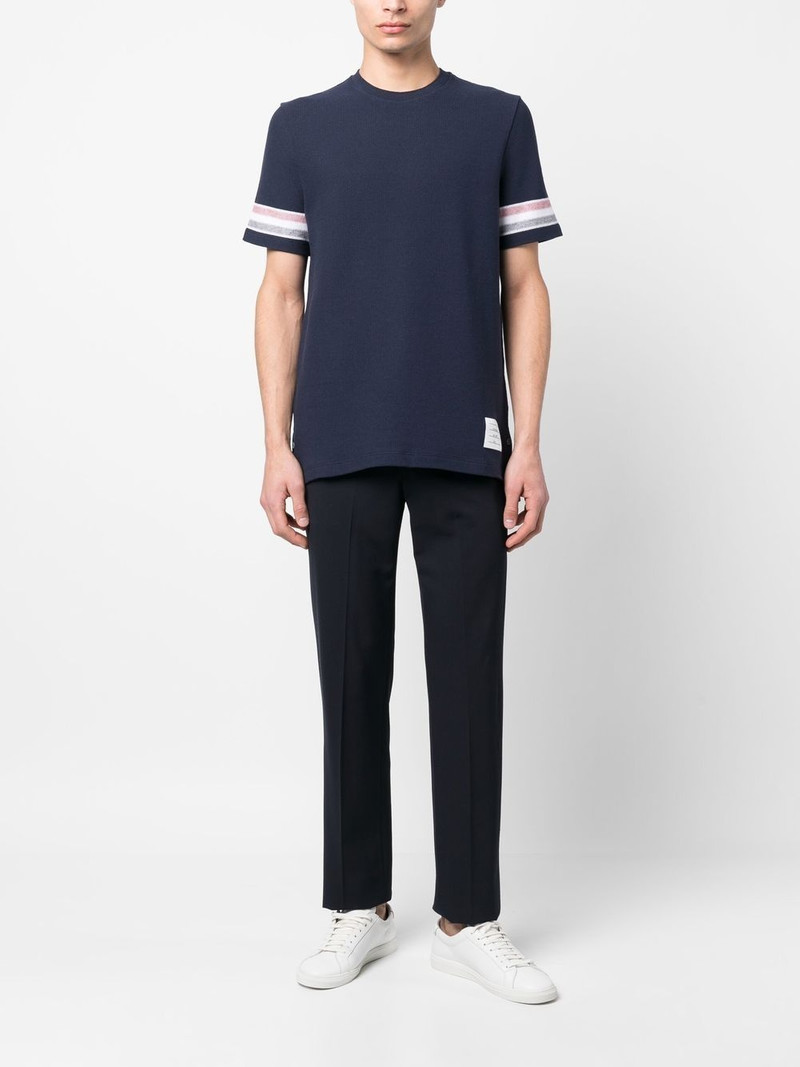 Thom Browne tri-colour striped knit T-shirt outlook