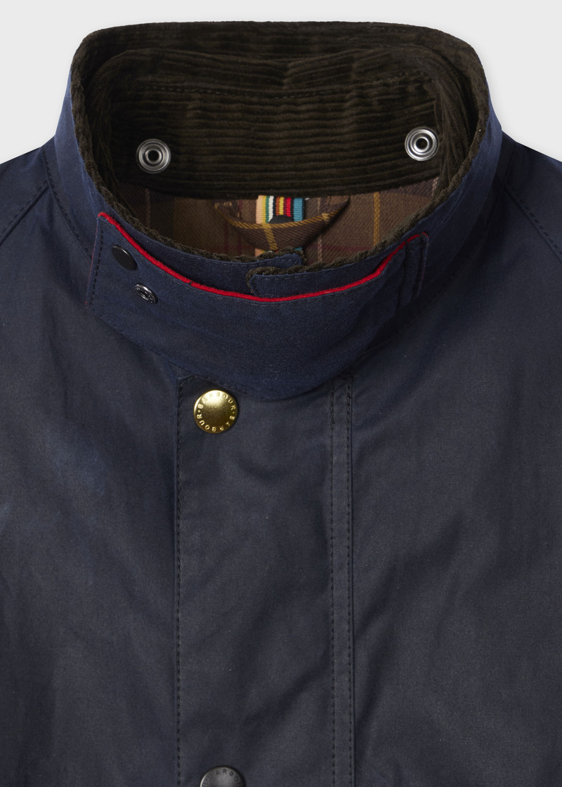 Paul Smith loves Barbour - Night Sky Oversized Bedale Wax Jacket 3