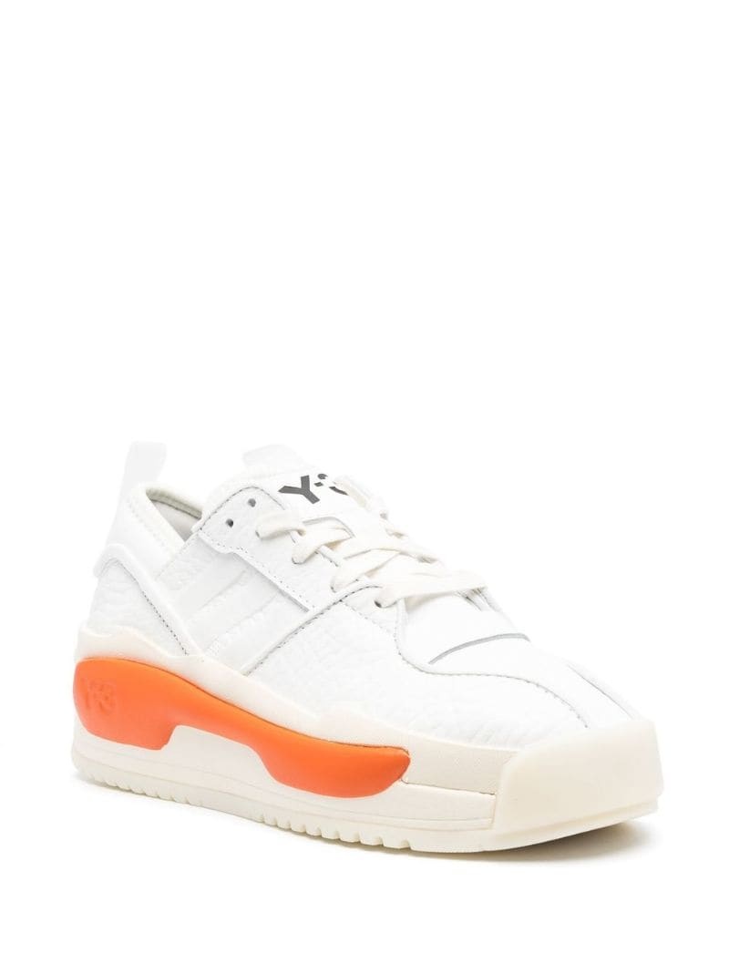 colour-block lace-up sneakers - 3