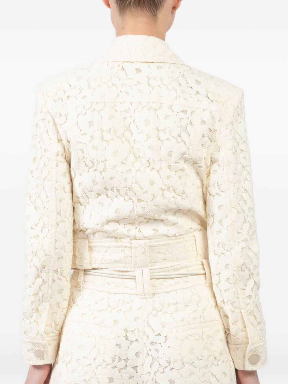 cotton-blend lace jacket - 5
