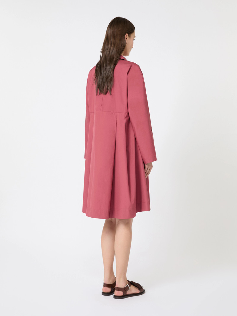 SEGGIO Flared cotton-poplin dress - CHERRY 4