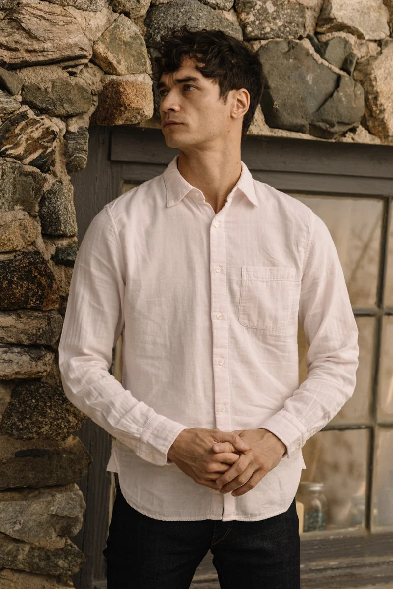 The Ripper Double Gauze Organic Cotton Shirt - Fresh Pink - 1