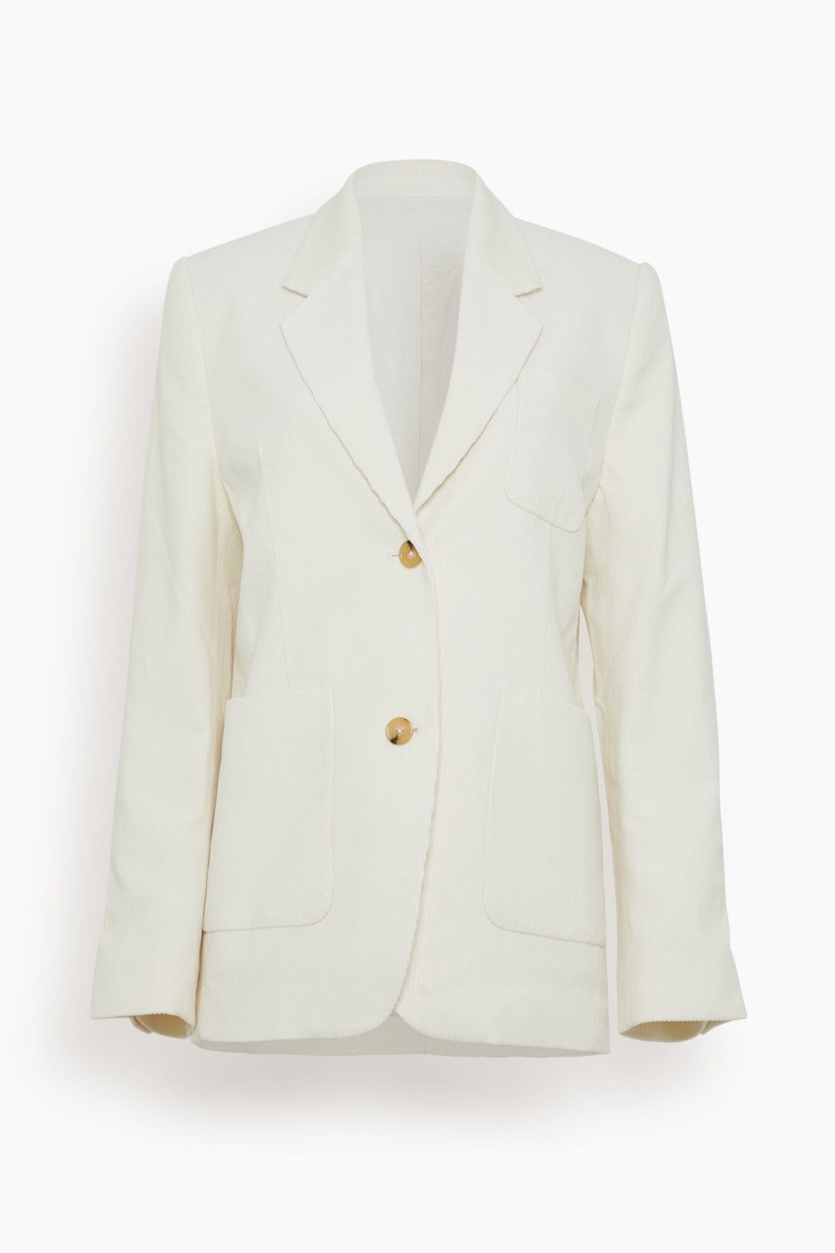 Silk Cotton Cord Blazer in Meringue - 1