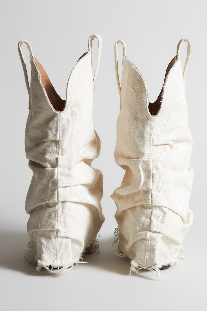 R13 LOW RIDER COWBOY BOOT - PAINT SPLATTER CANVAS outlook