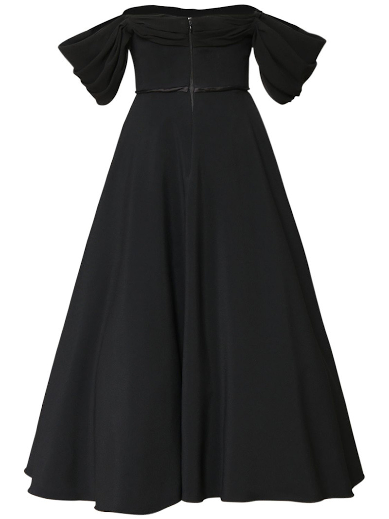 Off-the-shoulder cady midi dress - 4