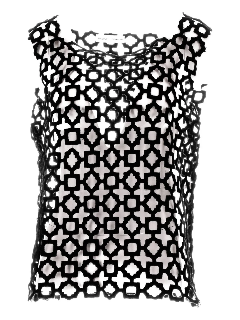 Carta geometric-lace tank top - 1