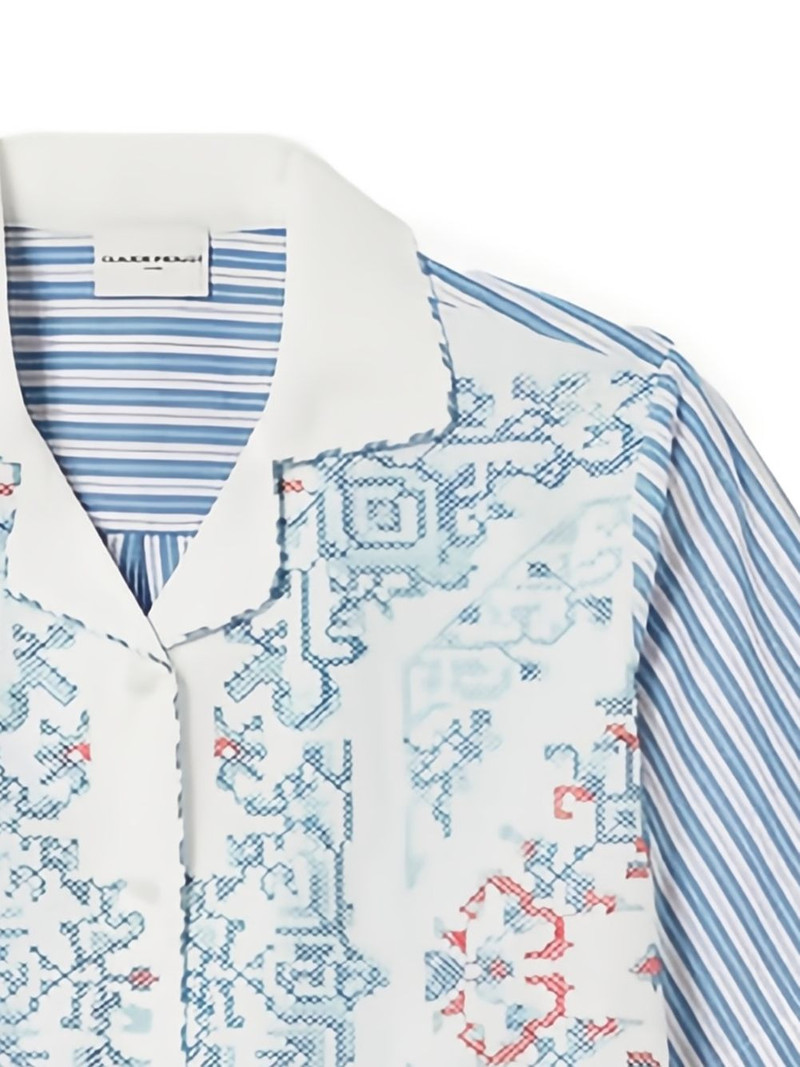 Claudie Pierlot stripe-pattern cotton shirt outlook