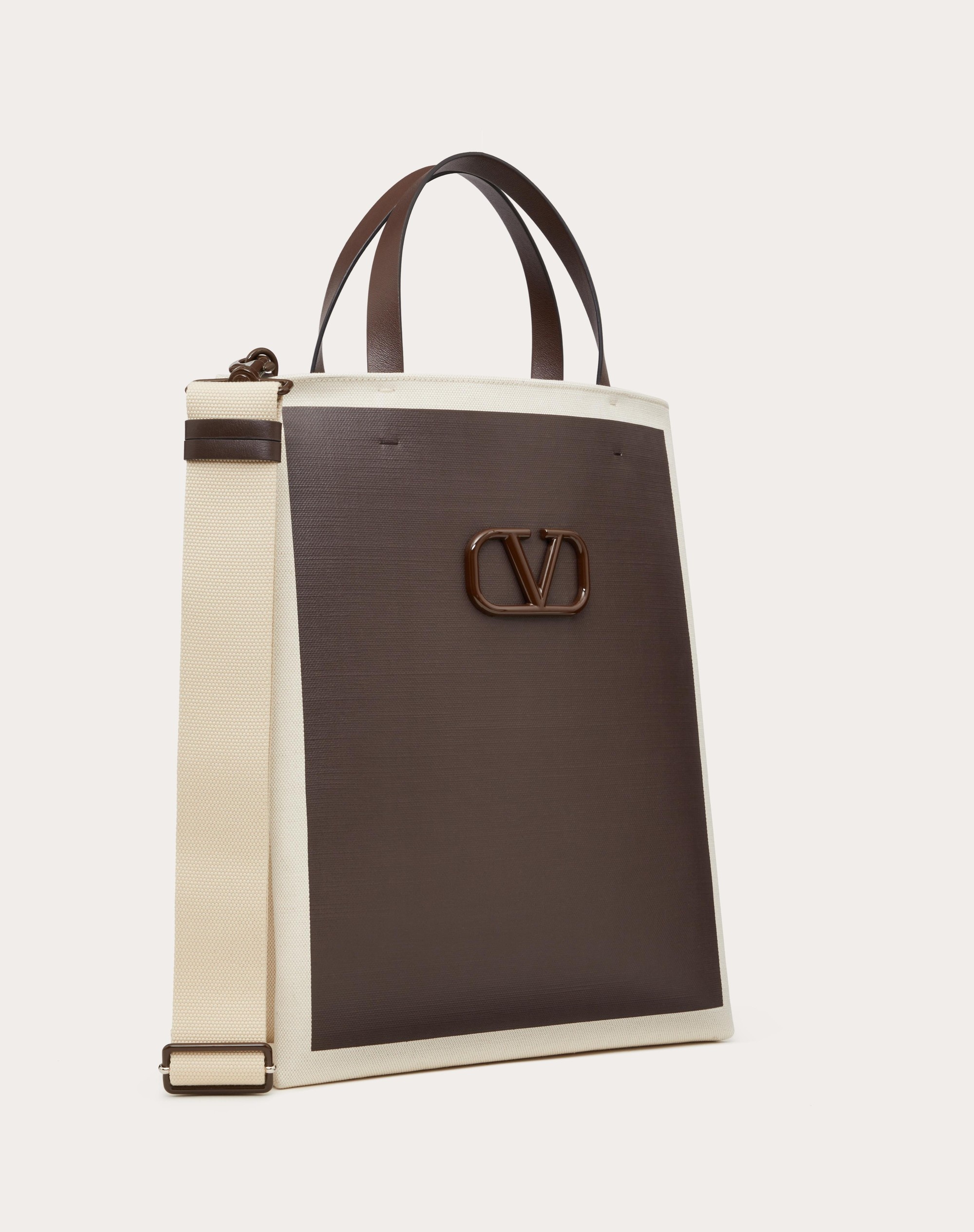 VLOGO SIGNATURE CANVAS SHOPPING BAG - 3