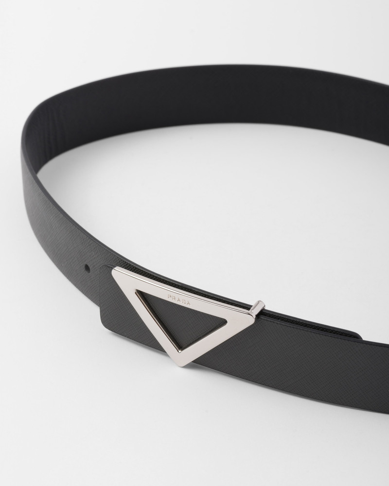 Prada Reversible Saffiano leather belt strap outlook
