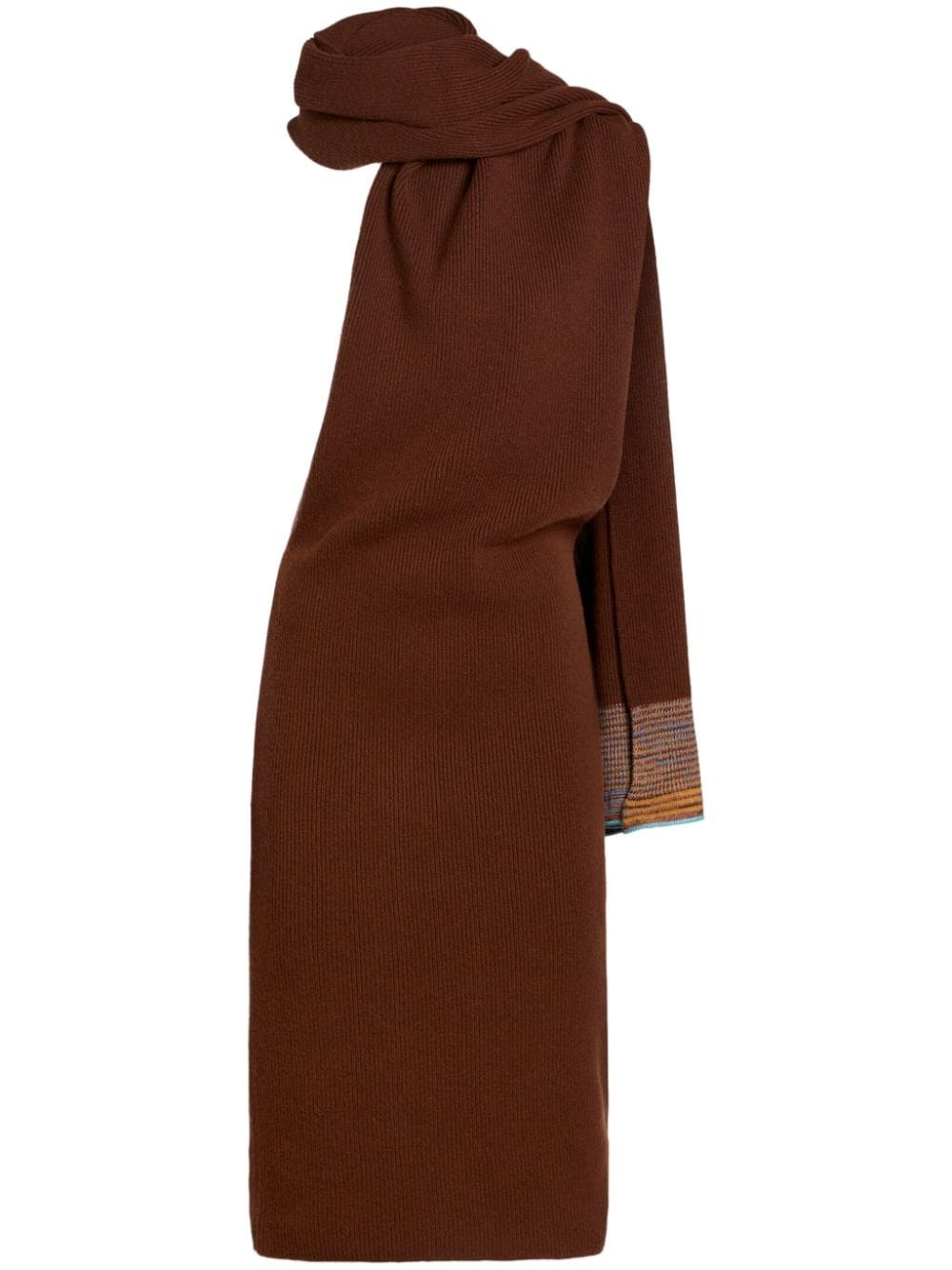 ribbed-knit midi dress - 1