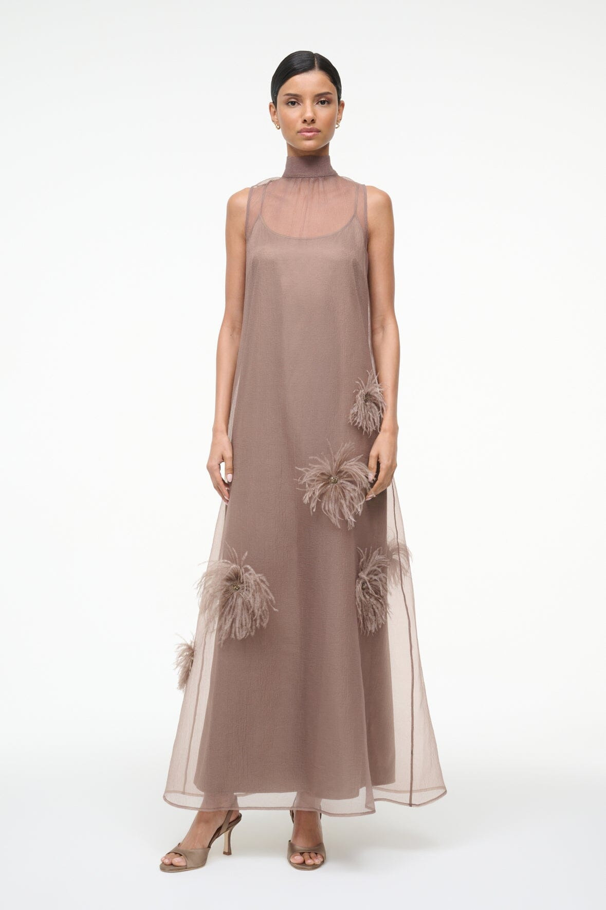 STAUD ALBEE DRESS TRUFFLE - 6