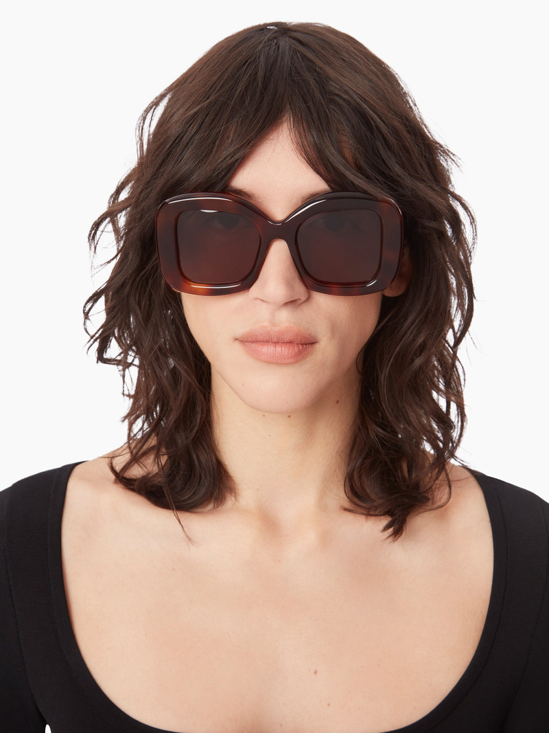 NINA RICCI Full Moon oversize shiny havana Sunglasses outlook