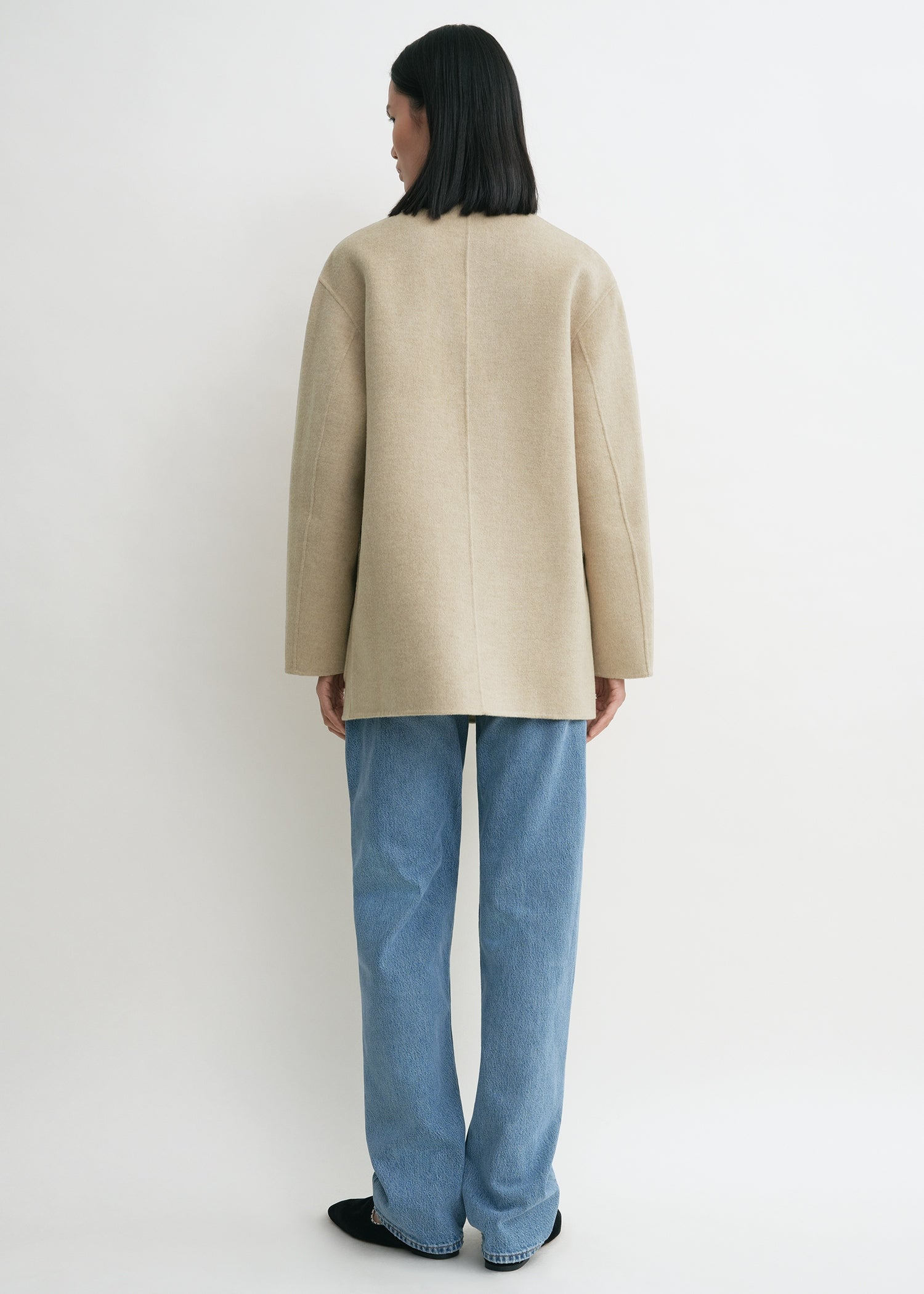 Patch pocket doublé jacket fawn melange - 6