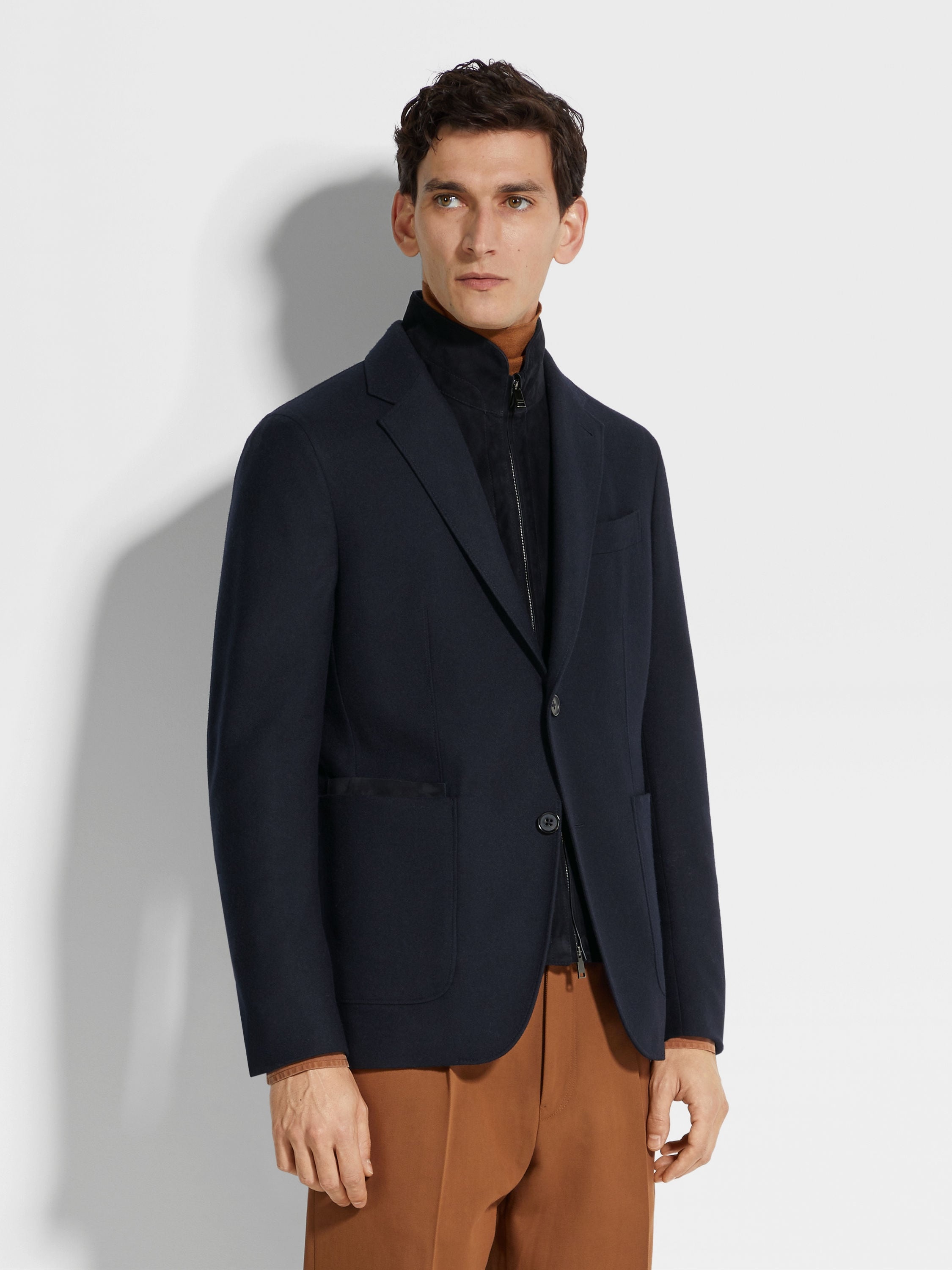 NAVY BLUE TROFEO™ CASHMERE JACKET - 4