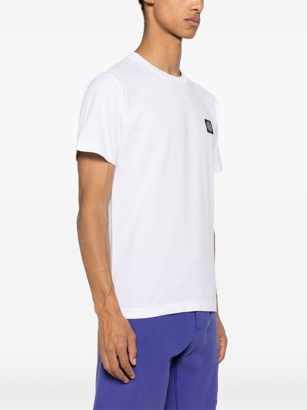 Compass-appliqué cotton T-shirt - 3