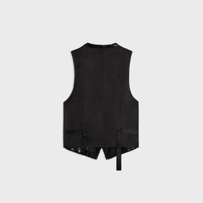 CELINE embroidered waistcoat in sablé outlook