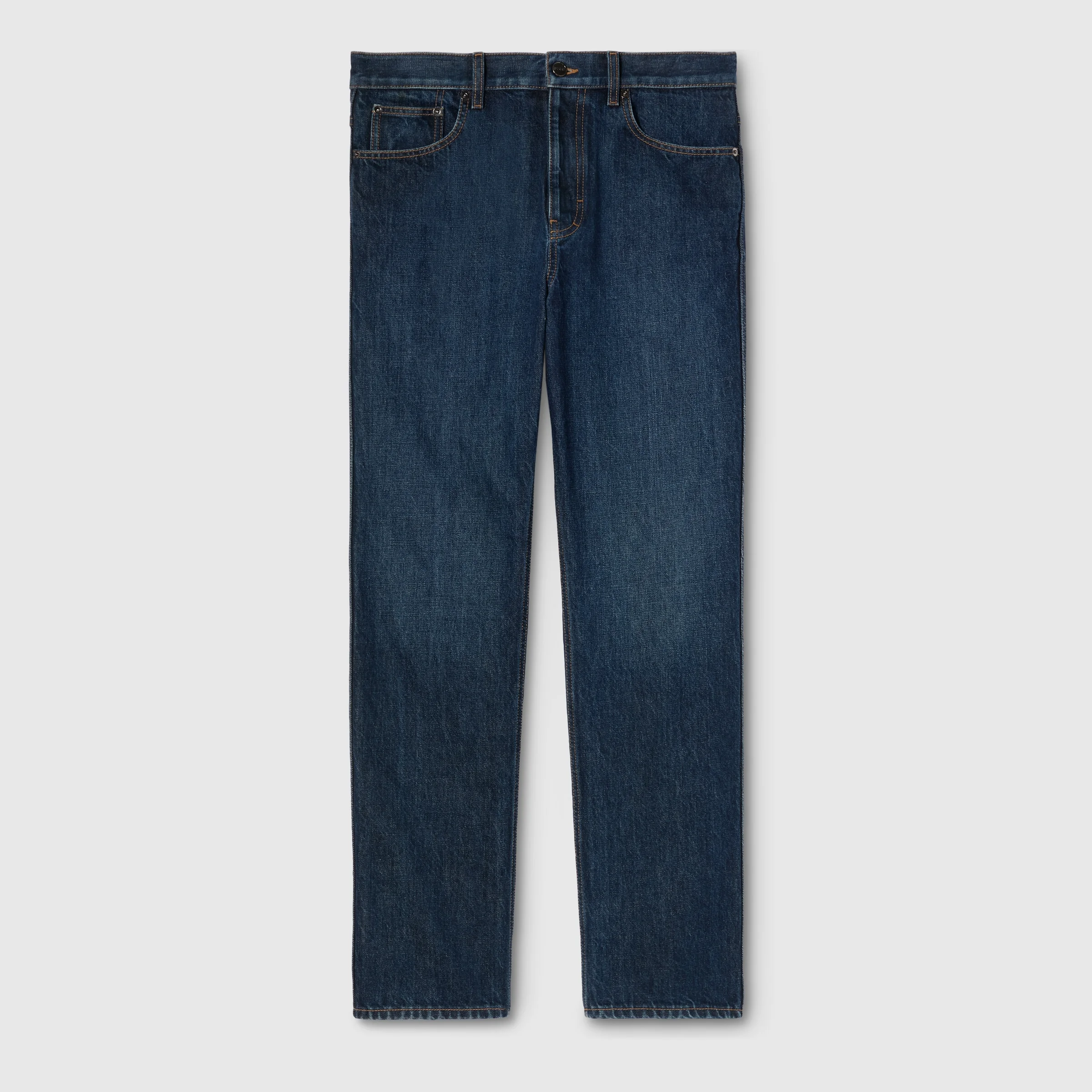 Slim fit cotton denim pant - 1