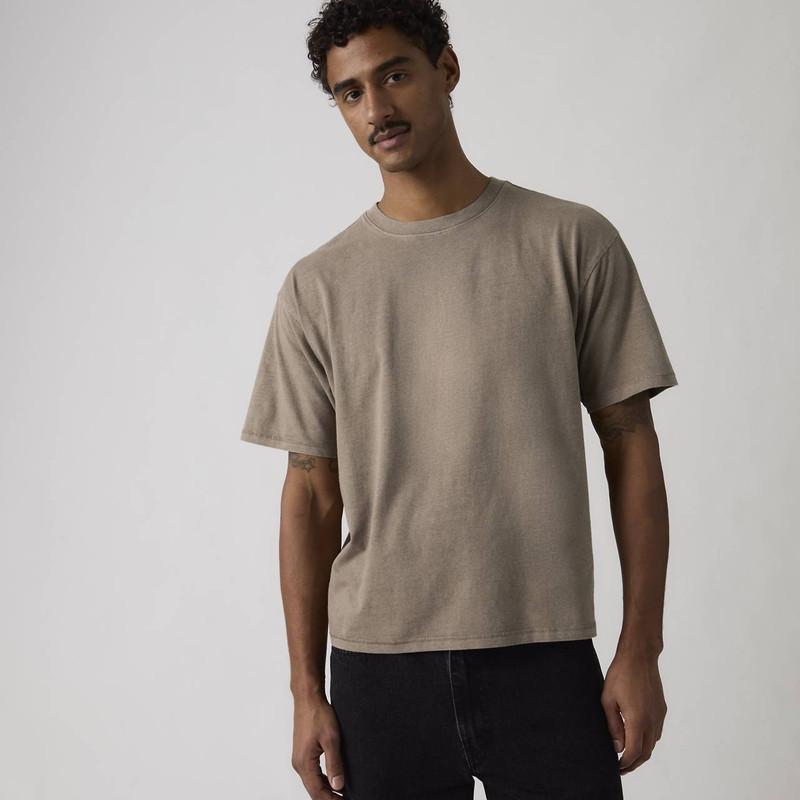 BOXY SHORT-SLEEVE GRUNGE WASH T-SHIRT 1