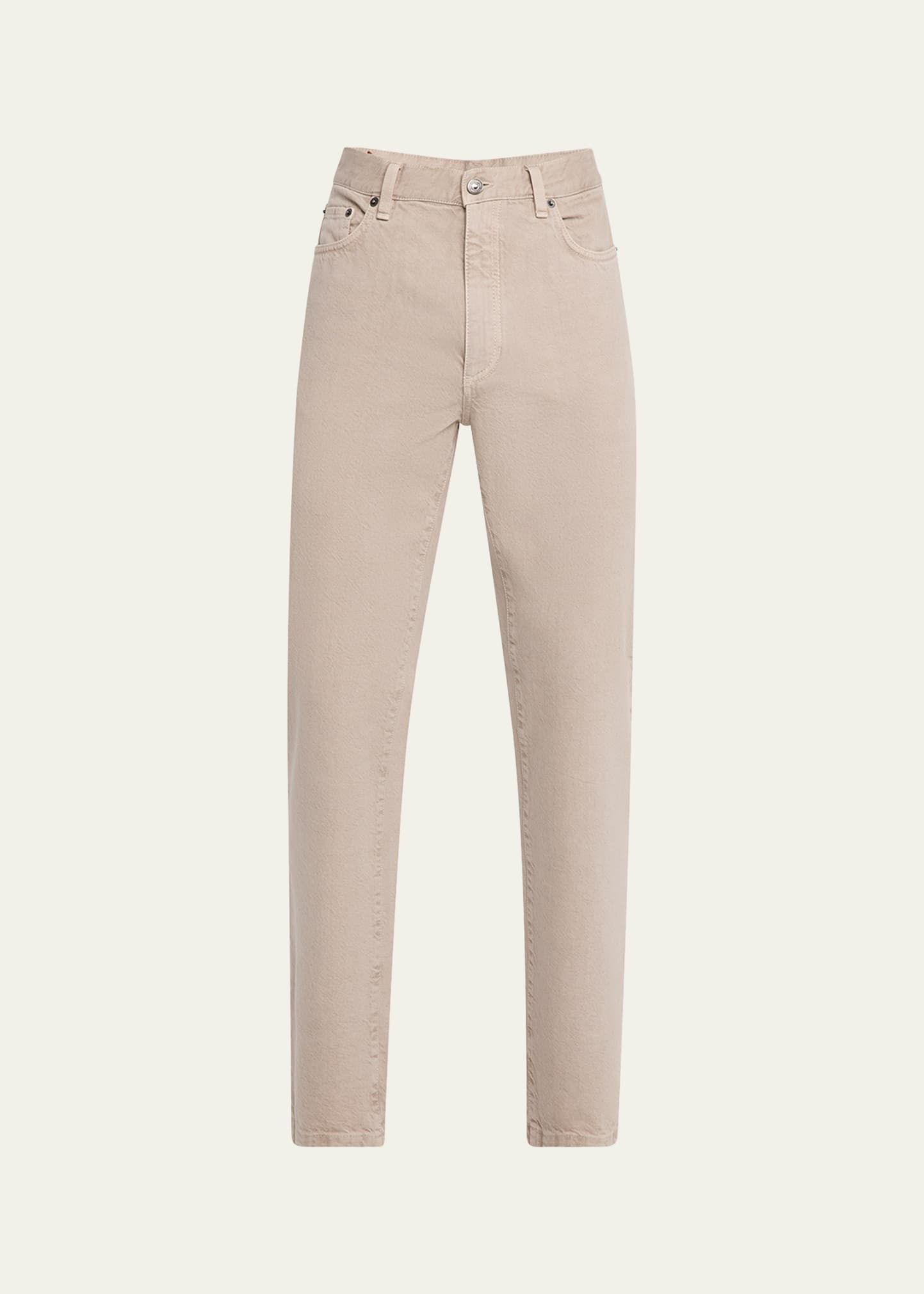 Men's 5-Pocket Colored Denim Pants - 1