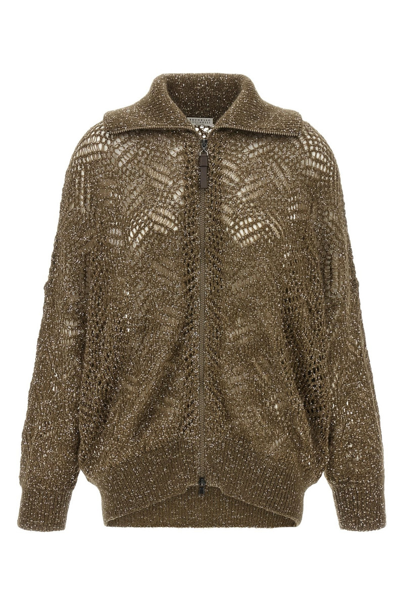 'Dazzling Abstract Leaf' Cardigan 1