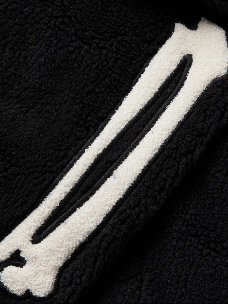 Bones Appliquéd Logo-Embroidered Fleece Jacket 5