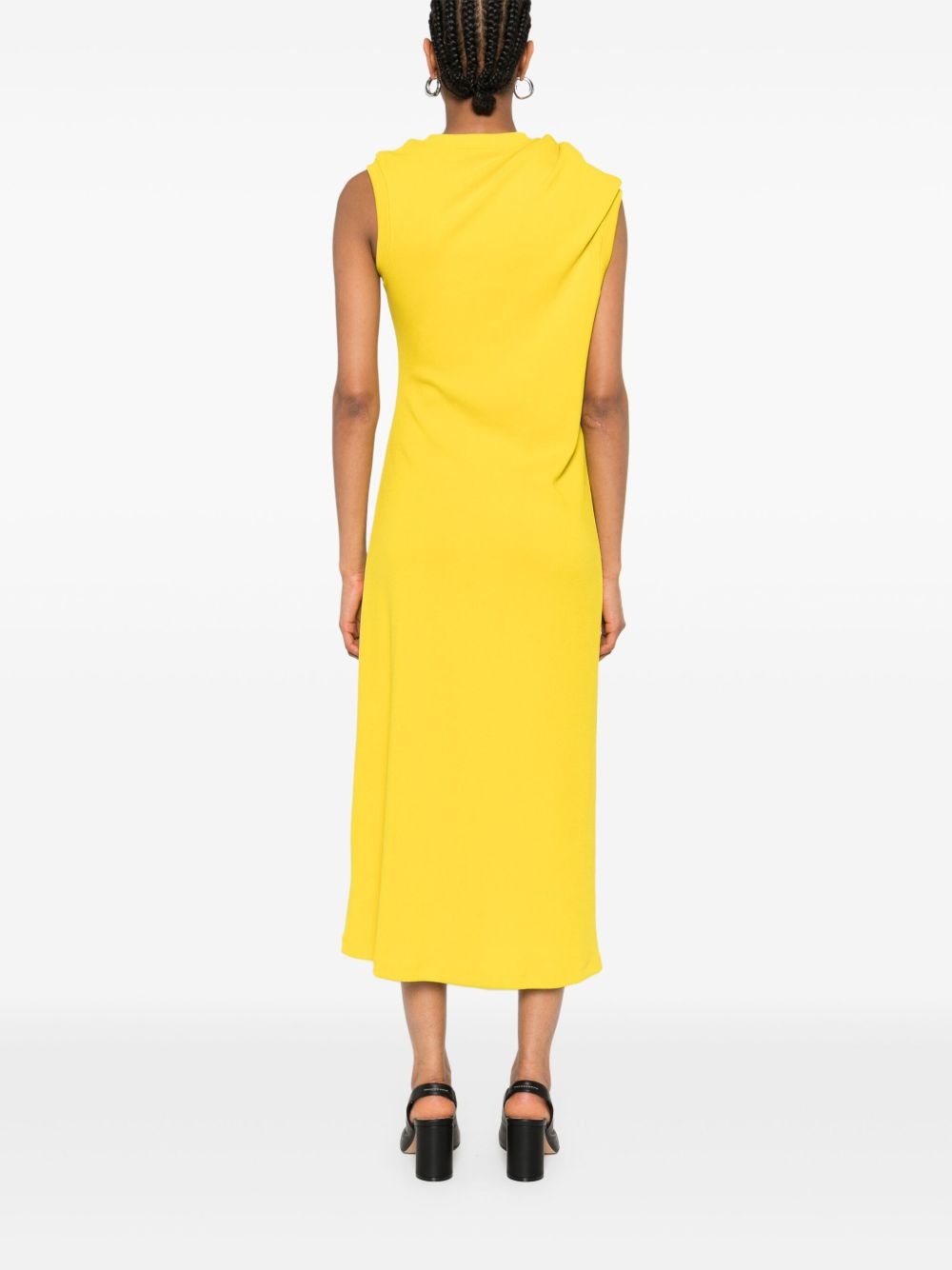 pierced midi dress - 4