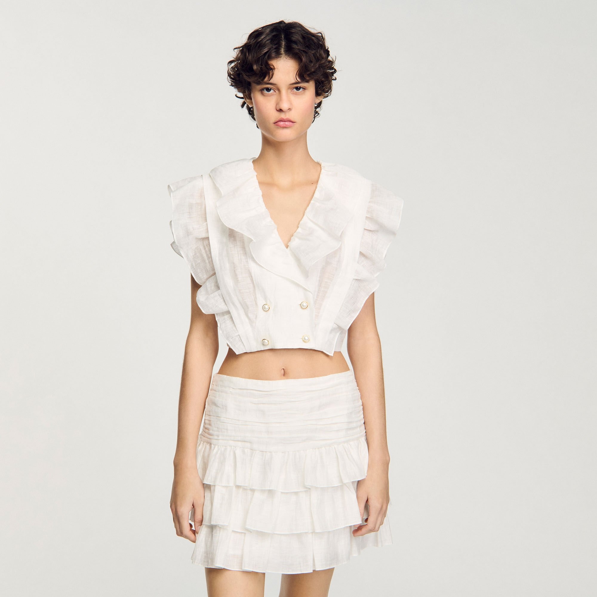 RUFFLED CROP TOP - 4