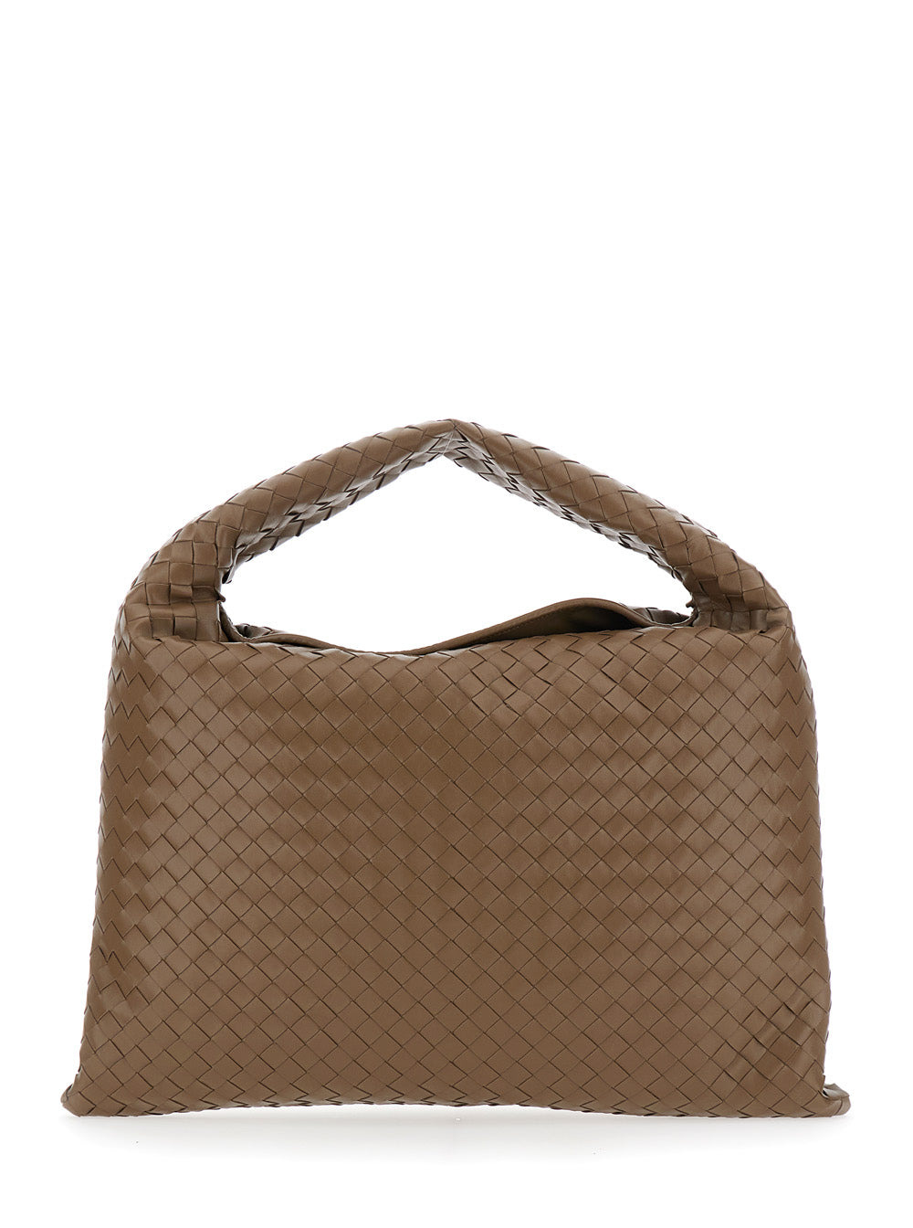 Bottega Veneta Women 'Hop Large' Brown Shoulder Bag With All-Over Intreccio Motif In Leather Woman - 4