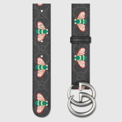 GUCCI GG Marmont thin belt with bees outlook