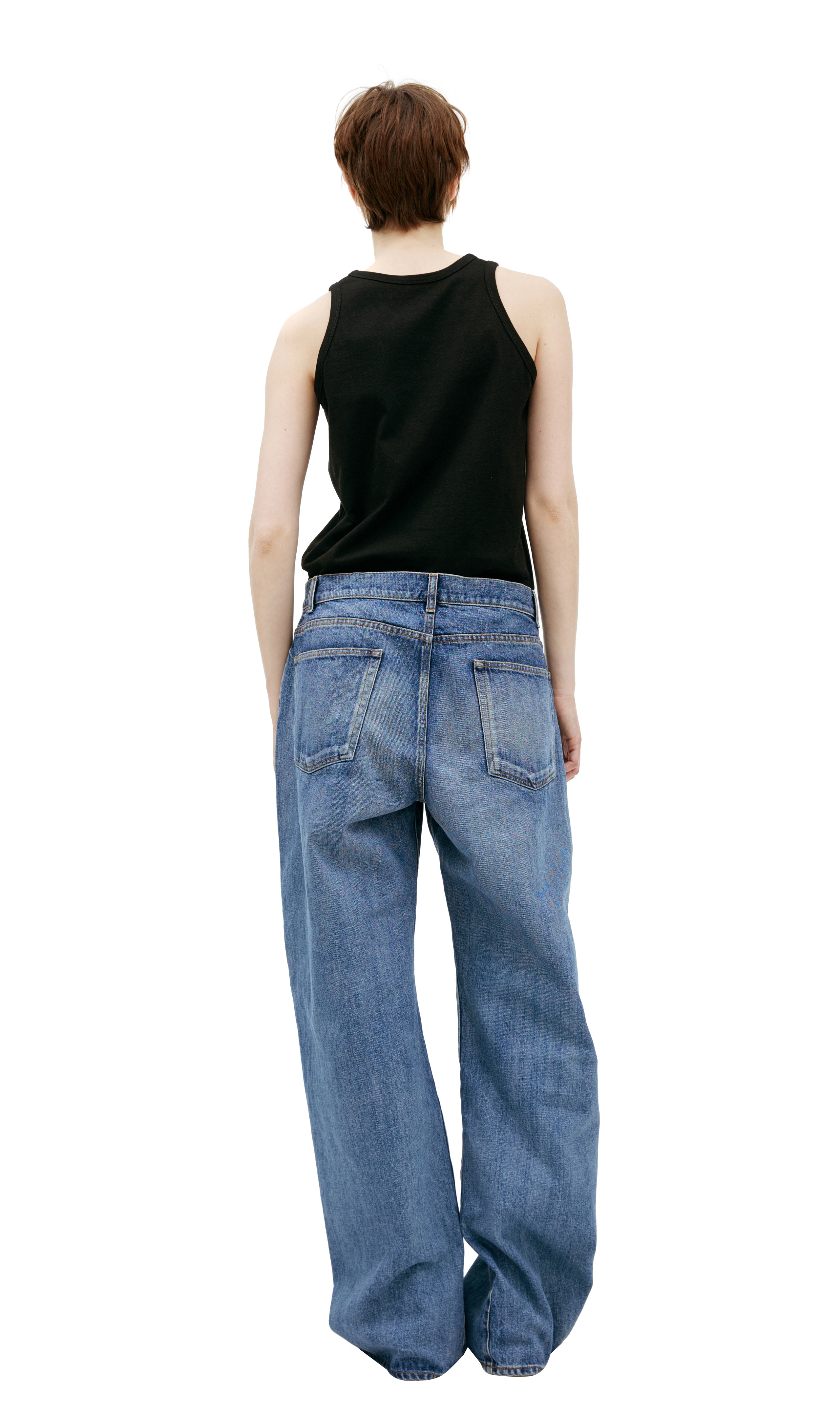 STRAIGHT COTTON JEANS - 4
