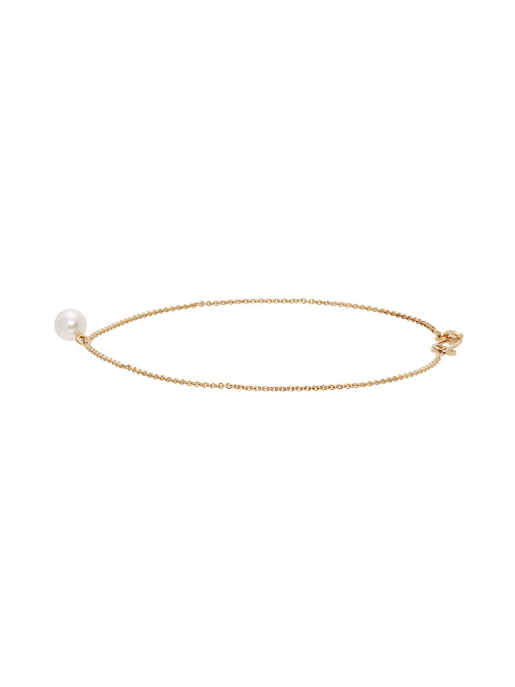 Gold Akoya Pearl Palme De Pied Anklet - 3