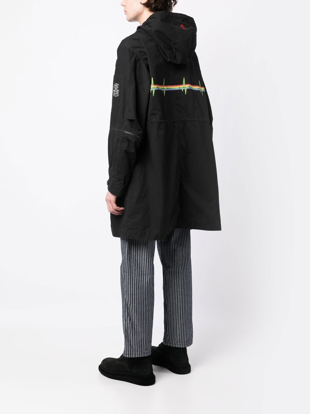 graphic-print hooded parka - 4
