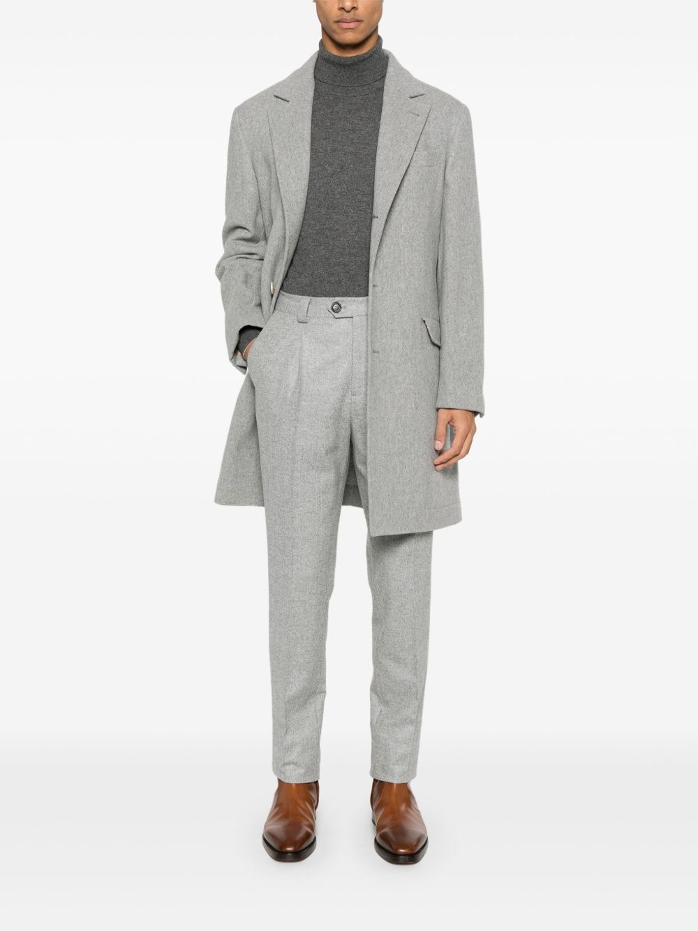 herringbone-pattern trousers - 2