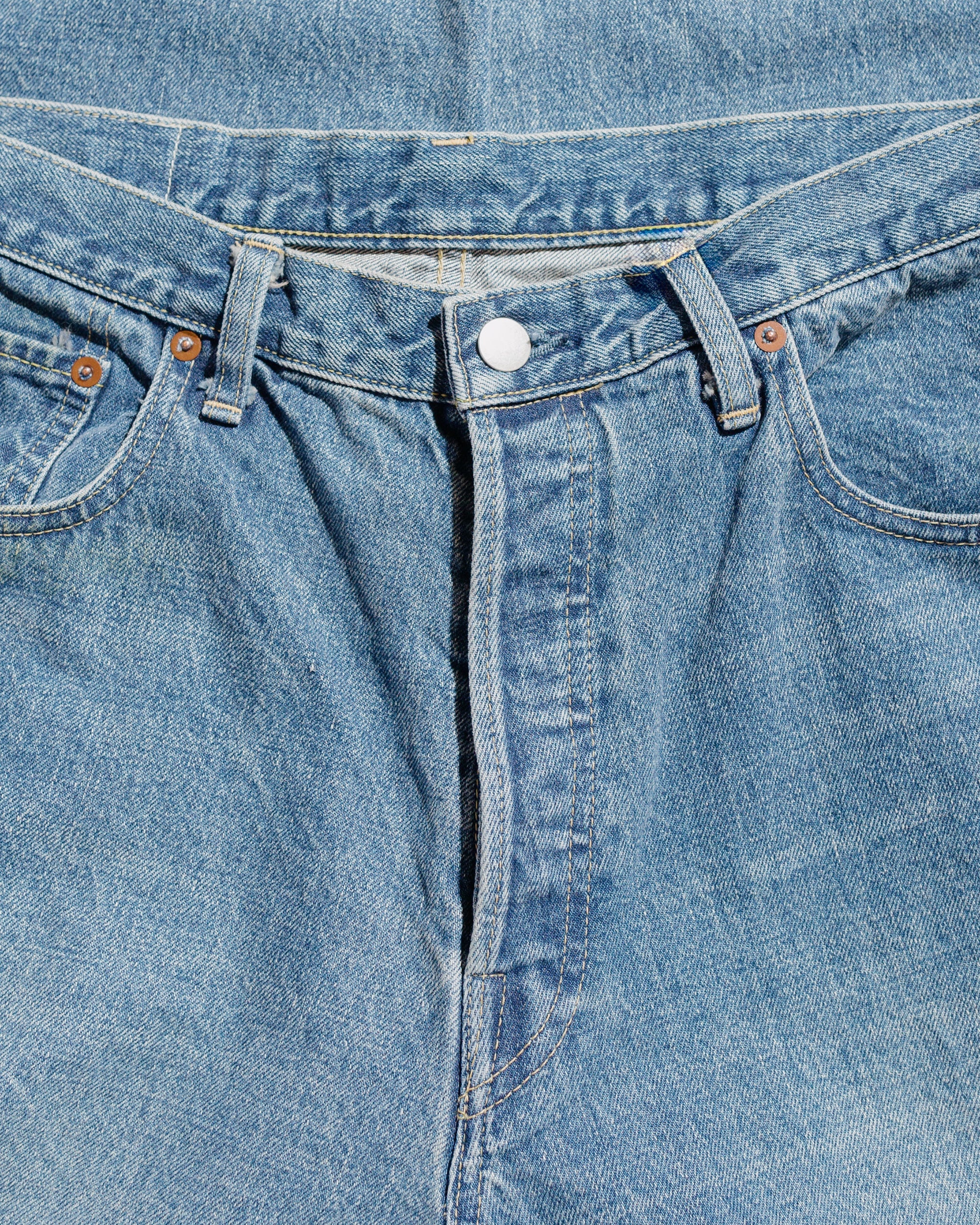 Twist Seam Vintage Denim Jeans Indigo - 4