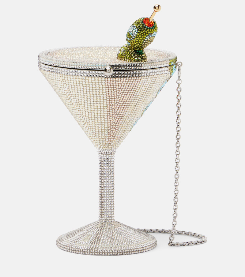 Martini crystal-embellished clutch 1