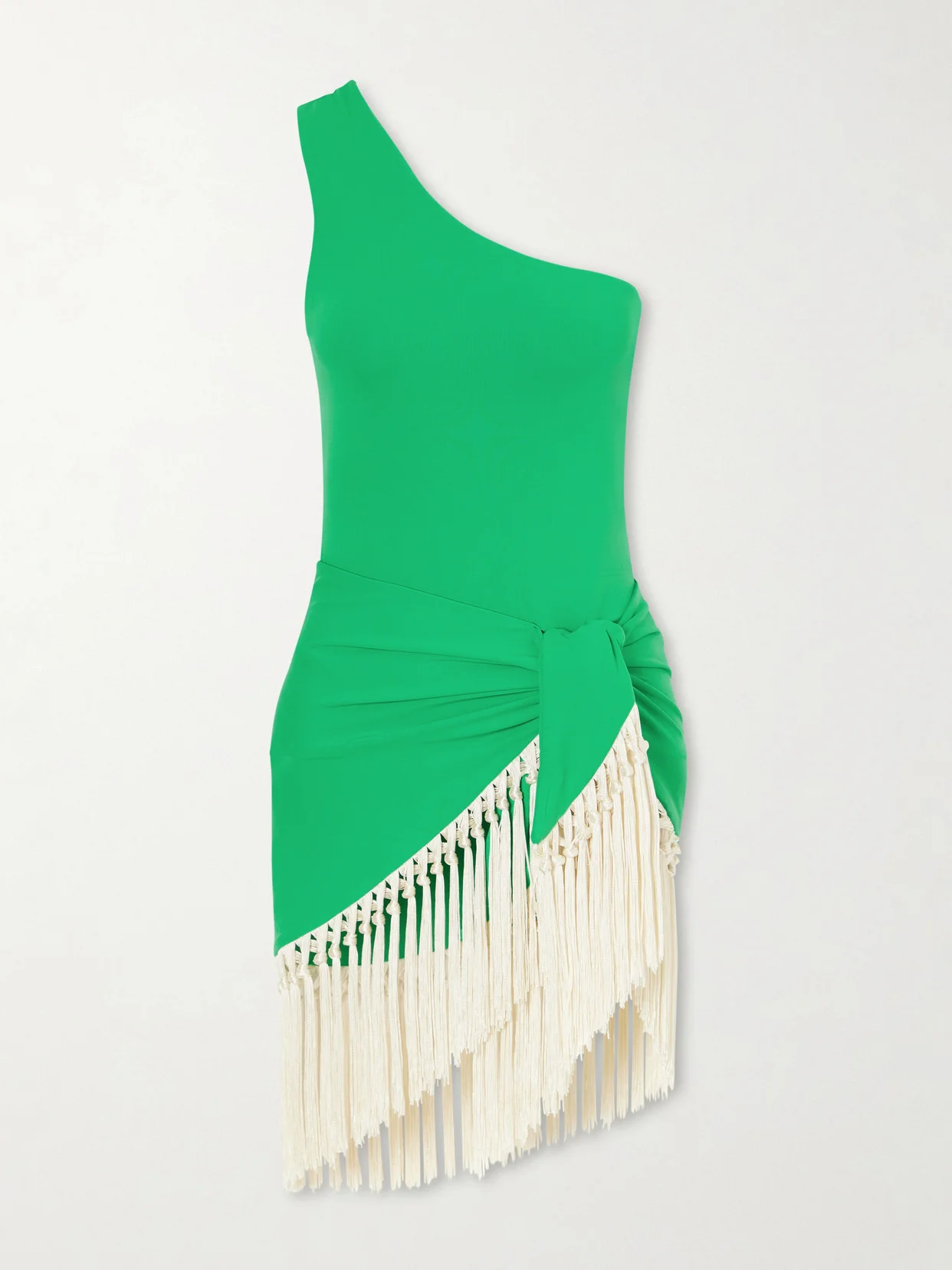 Yacare Swimsuit And Fringed Pareo Set - 1