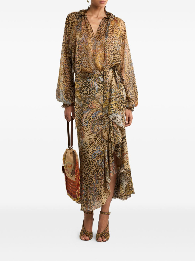 Etro Peau d'Ange silk midi skirt outlook