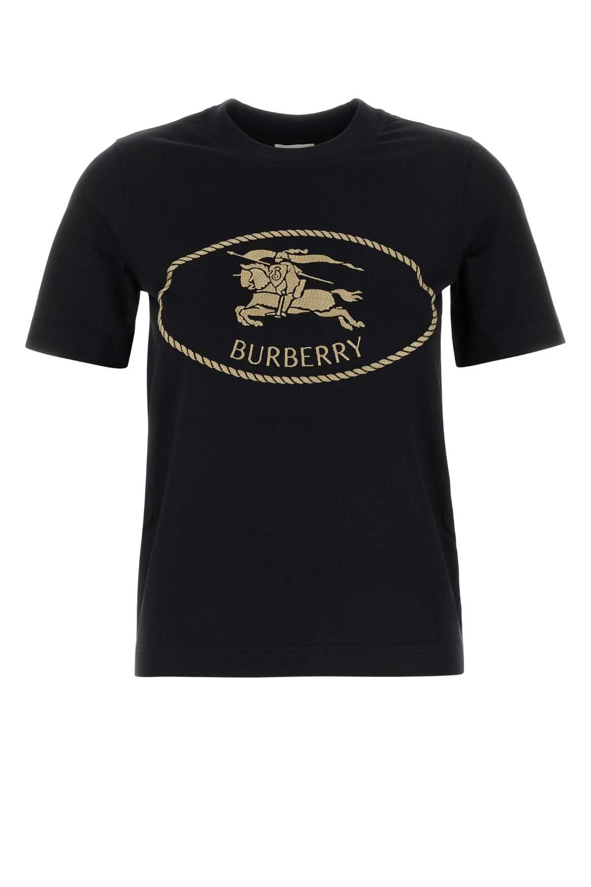 Burberry Women Black Cotton T-Shirt - 1