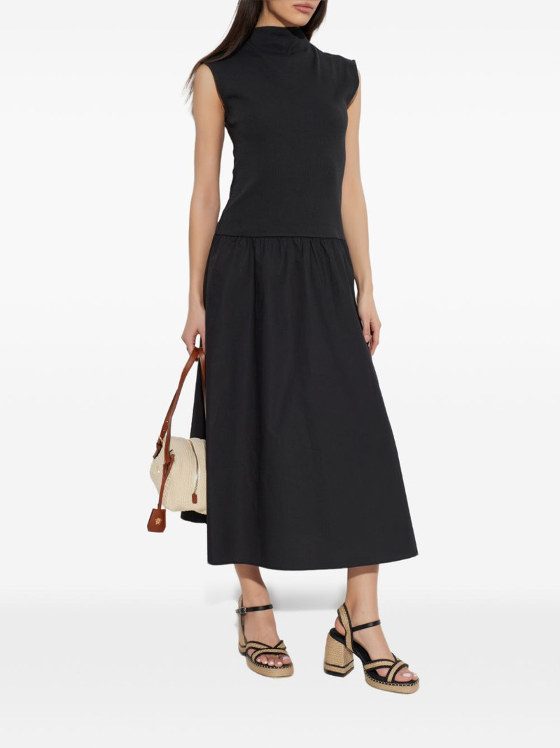 SAMSØE SAMSØE high-neck gathered midi dress outlook